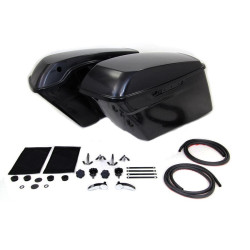 PartzBiz HD VT49-3507 - V-Twin 49-3507 Black 3" Stretched Saddlebag Complete Kit Harley FLT 14-20 PartzBiz HD VT49-3507 - V-Twin 49-3507 Black 3" Stretched Saddlebag Complete Kit Harley FLT 14-20
