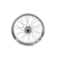 PartzBiz HD VT52-0231 - V-Twin 52-0231 ล้อ Chrome Billet Spool 40 Spoke 23x3 3/4 เพลา