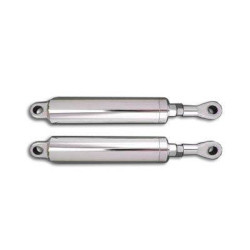 PartzBiz HD VT54-0131 - V-Twin 54-0131 Chrome 11" Billet Slim Fit Rear Shock Set 89-99 Harley Softail FLST FXST