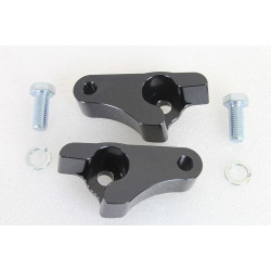 PartzBiz HD VT54-0545 - V-Twin 54-0545 Black Rear Shock Lowering Kit Drop Brackets Harley FLT 09-Up