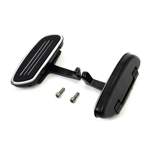 PartzBiz HD: 4400969-แผ่นปูพื้นผู้โดยสาร V-Twin สีดำพร้อมที่ยึด 50378-07B Harley FLH Touring 93-08