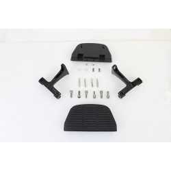 PartzBiz HD VT27-0359 - V-Twin Black Passenger Footboards D-Shaped OE 53070-00A Harley FLT Touring 93-17
