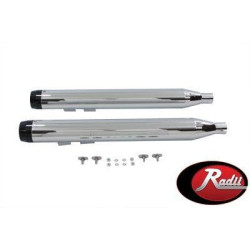 PartzBiz HD VT30-0596 - V-Twin Chrome 3.5" Slip-Ons Mufflers Exhaust Pipes 95-16 Harley Touring Bagger | 30-0596 PartzBiz HD VT30-0596 - V-Twin Chrome 3.5" Slip-Ons Mufflers Exhaust Pipes 95-16 Harley Touring Bagger | 30-0596