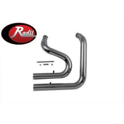 PartzBiz HD VT30-0543 - V-Twin Chrome Radii Stack Exhaust Pipes for 84-06 Harley Softail FXST FLST 30-0543 PartzBiz HD VT30-0543 - V-Twin Chrome Radii Stack Exhaust Pipes for 84-06 Harley Softail FXST FLST 30-0543