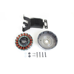 PartzBiz HD VT32-1393 - V-Twin 32-1393 50 Amp Alternator & Regulator ชุดอัพเกรด 14-16 Harley FLTR FLHT การชาร์จประสิทธิภาพทางไฟฟ้า Twin Cam electra road glide ชิ้นส่วนรถจักรยานยนต์