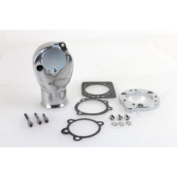 PartzBiz HD VT34-0487 - V-Twin 34-0487 Polished Tourist Trophy Breather Snoot Carb Intake 88-07 Harley carburetor intake inlet cover 