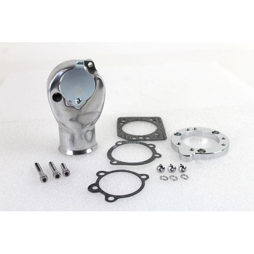 PartzBiz HD: 4400920-V-Twin 34-0487 Polished Tourist Trophy Breather Snoot Carb Intake 88-07 Harley carburetor intake inlet cover 