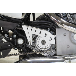 PartzBiz HD VT27-0832 - V-Twin Outlaw Style Chrome Belt Guard Kit for '04-Up Harley Sportster XL Models
