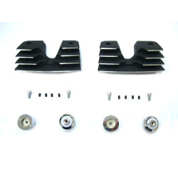 PartzBiz HD VT42-1153 - V-Twin Wrinkle Black Finned Spark Plug Head Bolt Covers Harley Twin Cam 99-17 | 42-1153