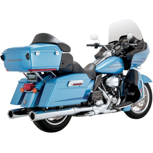 PartzBiz HD: 4400869-Vance & Hines Chrome Hi-Output Slip-Ons Mufflers for Harley Touring 95-14 | 16455
