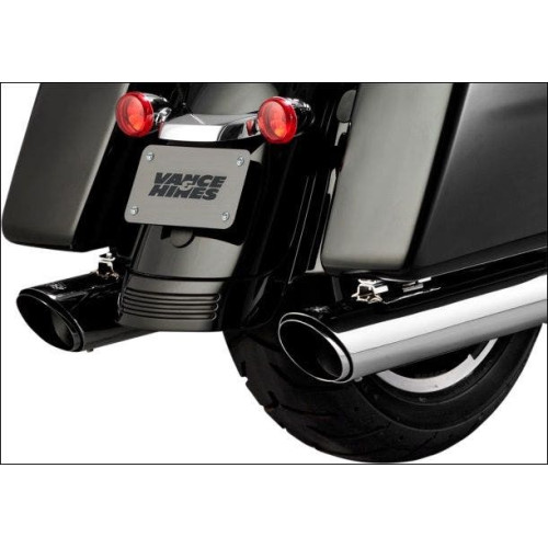 PartzBiz HD: 4400873-Vance & Hines Chrome 4" Twin Slash Rounds Slip Ons Mufflers Harley 2017 FLH/T | 16672