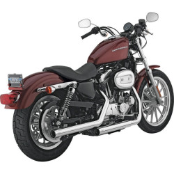 PartzBiz HD VH-16819 - Vance & Hines 16819 Chrome Straightshots HS Slip-Ons Mufflers สำหรับ 04-13 Harley XL PartzBiz HD VH-16819 - Vance & Hines 16819 Chrome Straightshots HS Slip-Ons Mufflers สำหรับ 04-13 Harley XL