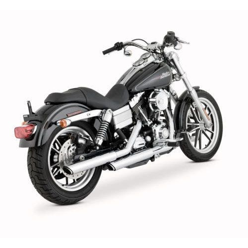 PartzBiz HD: 4400844-Vance & Hines Twin Slash Chrome 3" Slip Ons for 91-17 Harley Dyna | 16837