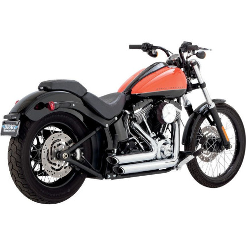 PartzBiz HD: 4400858-Vance and Hines Short Shots Staggered Chrome for '12-'14 Harley Davidson Softail | 17225