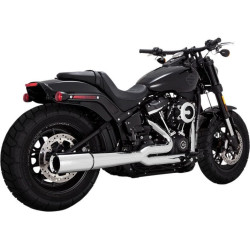 PartzBiz HD VH-17387 - Vance & Hines 17387 Chrome Pro Pipe 2 into 1 Exhaust สำหรับ Harley Softail 18-22 | 17387 PartzBiz HD VH-17387 - Vance & Hines 17387 Chrome Pro Pipe 2 into 1 Exhaust สำหรับ Harley Softail 18-22 | 17387