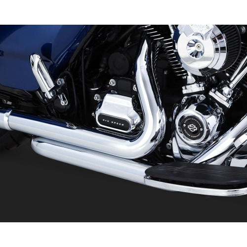PartzBiz HD: 4400828-Vance & Hines 17651 Chrome Dresser Dual Head Pipes for Harley 17-Up Milwaukee M8