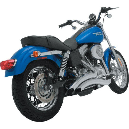 PartzBiz HD: 4400842-Vance & Hines 26007 Chrome Big Radius 2-2 ระบบท่อไอเสีย 91-05 Harley Dyna FXD