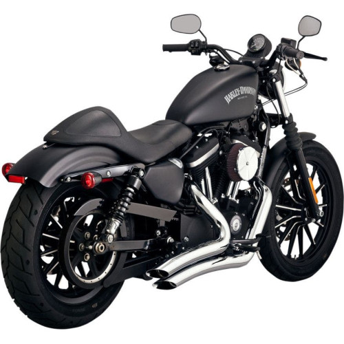 PartzBiz HD: 4400802-Vance & Hines 26067 Chrome Big Radius 2 into 2 Exhaust 14-19 Harley Sportster XL 26067 Custom Harley Chopper Bike Performance Muffler Headers Aftermarket Power Loud 2.5" 2-1/2 Inch Pipes 26067 VH0111 18001656 1800-1656