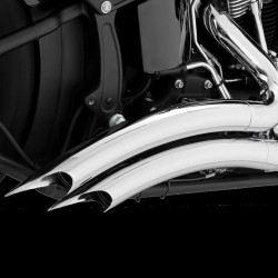 PartzBiz HD VH-26369 - Vance & Hines 26369 49 State Chrome Big Radius Exhaust for Harley Softail 00-17 | 26369