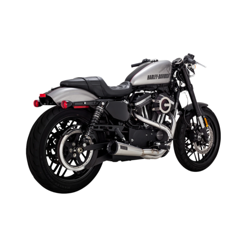 PartzBiz HD: 4400807-Vance & Hines 27327 Raw Upsweep 2-N-1 ระบบท่อไอเสีย Harley Sportster XL 14-22 1800-2611 18002611 davidson ดีที่สุดสำหรับการอัพเกรดประสิทธิภาพ hp wide glide super eagle street bob fat daytona low rider