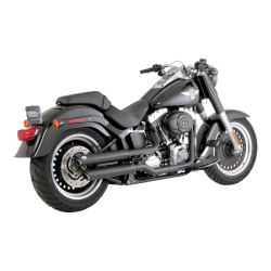PartzBiz HD VH-46844 - Vance & Hines 3" Round Twin Slash Slip-On Black Mufflers 4 Harley 07-09 FLSTF/B FXSTD | 46844 PartzBiz HD VH-46844 - Vance & Hines 3" Round Twin Slash Slip-On Black Mufflers 4 Harley 07-09 FLSTF/B FXSTD | 46844