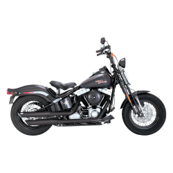 PartzBiz HD VH-46842 - Vance & Hines 3" Round Twin Slash Slip-On Black Mufflers 4 Harley 07-09 FLSTN/FLSTSB | 46842 PartzBiz HD VH-46842 - Vance & Hines 3" Round Twin Slash Slip-On Black Mufflers 4 Harley 07-09 FLSTN/FLSTSB | 46842