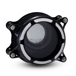 PartzBiz HD VH-41095 - Vance & Hines 41095 Black Contrast VO2 Insight เครื่องฟอกอากาศ Harley Twin Cam TBW | 41095