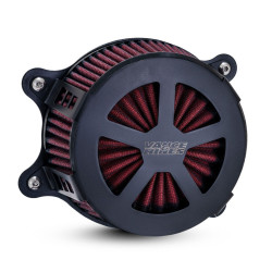 PartzBiz HD VH-41462 - Vance & Hines 41462 สีดำ VO2 Radiant V เครื่องฟอกอากาศ Harley Milwaukee 8 M8 FX FLH | 41462
