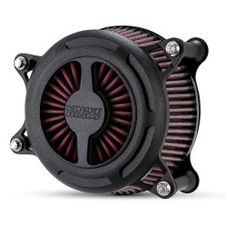 PartzBiz HD VH-42051 - Vance & Hines 42051 เครื่องฟอกอากาศสีดำริ้วรอย VO2 Blade Harley Softail Dyna 99-17