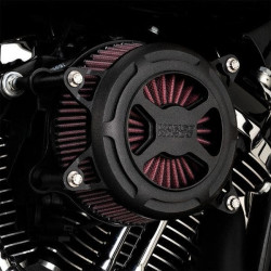 PartzBiz HD VH-42365 - Vance & Hines 42365 สีดำ VO2 X Billet Air Intake Harley Milwaukee 8 M8 FLH FX FL | 42365