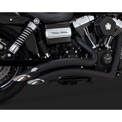PartzBiz HD VH-43371 - Vance & Hines 43371 Black Big Radius 2 into 2 Exhaust System 06-17 Harley Dyna Custom Chopper Bike Performance Muffler Headers Aftermarket Power Loud 2.5" 2-1/2 Inch Pipes 46061 1800-2128 18002128 VH0255 PartzBiz HD VH-43371 - Vance & Hines 43371 Black Big Radius 2 into 2 Exhaust System 06-17 Harley Dyna Custom Chopper Bike Performance Muffler Headers Aftermarket Power Loud 2.5" 2-1/2 Inch Pipes 46061 1800-2128 18002128 VH0255