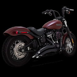 PartzBiz HD VH-46377 - Vance & Hines 46377 49 State Black Big Radius Exhaust for Harley M8 Softail 18-22 | 46377