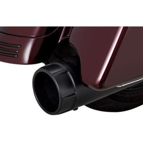 PartzBiz HD: 4400721-Vance & Hines 46673 Black Torquer 450 Slip-On Mufflers 4.5" Harley FLH/T 95-16
