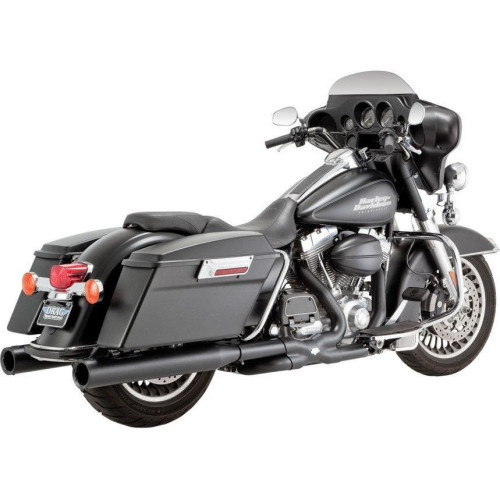 PartzBiz HD: 4400728-Vance & Hines 46832 Black Power Duals Head Pipes 09-16 Harley Touring & Trike