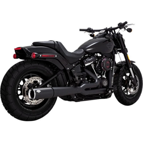 PartzBiz HD: 4400702-Vance & Hines 47387 Matte Black Pro Pipe 2 in 1 Exhaust สำหรับ Harley Softail 18-22 | 47387