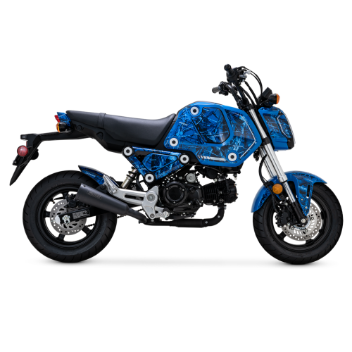 PartzBiz HD: 4400705-Vance & Hines 48237 Black Upsweep Slip-On Muffler Honda Grom MSX125 22-Up