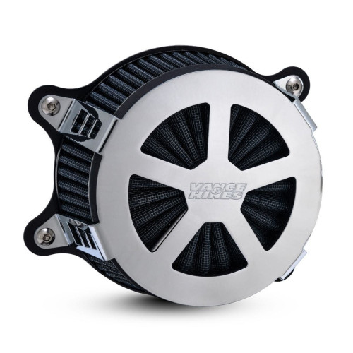 PartzBiz HD: 4400669-Vance & Hines 71462 Chrome VO2 Radiant V เครื่องฟอกอากาศ Harley Milwaukee 8 M8 FX FLH | 71462