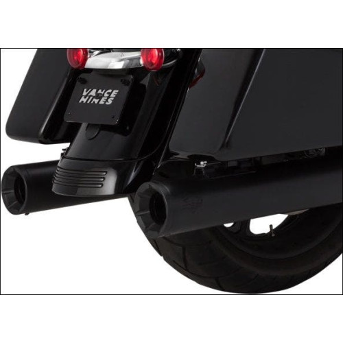 PartzBiz HD: 4400650-Vance & Hines All Black 4 ” Eliminator 400 Slip Ons ท่อไอเสีย Harley FL M8 17-Up 46714 VH-46714 46714 18011067 1801-1067 18011067 VH0245 CVO Touring Road Street Electra Glide King