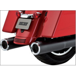 PartzBiz HD VH-46463 - Vance & Hines Black 4.5" Hi-Output Slip-On Performance Mufflers Harley FL 2017 | 46463 PartzBiz HD VH-46463 - Vance & Hines Black 4.5" Hi-Output Slip-On Performance Mufflers Harley FL 2017 | 46463