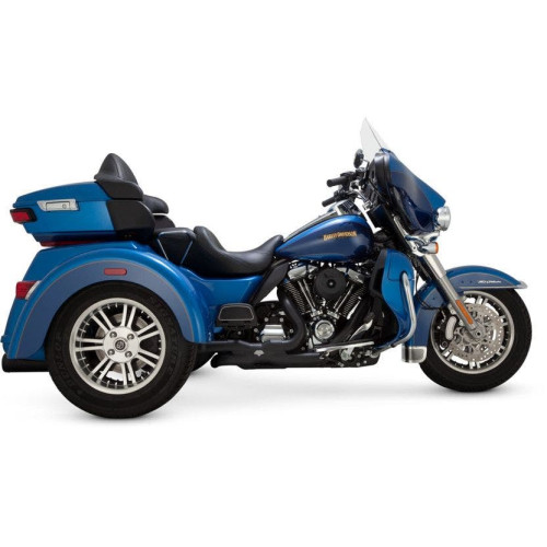 PartzBiz HD: 4400616-Vance & Hines 46784 Black Trike Power Dual Header Adapter Harley Trike 17-Up M8 46784 1802-0388 18020388 freewheeler tri glide electra touring trike VH0270 FLRT 