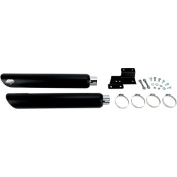 PartzBiz HD VH-46841 - Vance Hines Black Twin Slash 3" Slip-Ons Harley Davidson Softail Exhaust 07-14 | 46841 PartzBiz HD VH-46841 - Vance Hines Black Twin Slash 3" Slip-Ons Harley Davidson Softail Exhaust 07-14 | 46841