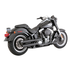 PartzBiz HD VH-46343 - Vance Hines Black Twin Slash Round 3" Slip On Mufflers Harley 10-17 FLSTFI | 46843 VH-46343;46343;1801-1529;18011529; Performance Tune Exhaust PartzBiz HD VH-46343 - Vance Hines Black Twin Slash Round 3" Slip On Mufflers Harley 10-17 FLSTFI | 46843 VH-46343;46343;1801-1529;18011529; Performance Tune Exhaust