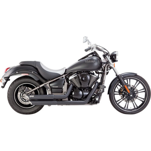 PartzBiz HD: 4400621-Vance & Hines Black Twin Slash Staggereds Exhaust for Kawasaki Vulcan Classic | 48397
