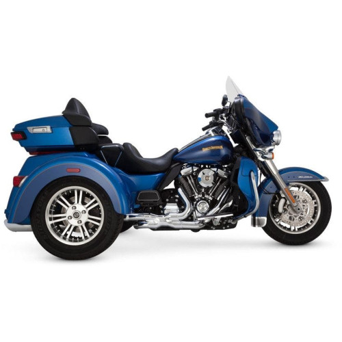 PartzBiz HD: 4400592-Vance & Hines 16784 Chrome Trike Power Dual Header Pipe Adapter Harley 17-Up M8 16784 1802-0387 18020387 VH-16784 16784 freewheeler tri glide harley davidson ดีที่สุดสำหรับประสิทธิภาพ