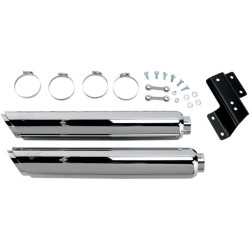 PartzBiz HD VH-16841 - Vance Hines Chrome Twin Slash 3" Slip-Ons Harley Davidson Softail Exhaust 07-14 | 16841 PartzBiz HD VH-16841 - Vance Hines Chrome Twin Slash 3" Slip-Ons Harley Davidson Softail Exhaust 07-14 | 16841