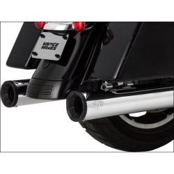 PartzBiz HD VH-16708 - Vance & Hines Chrome w/Blk Tips 4" Eliminator 400 Slip Ons Mufflers Harley 2017 FLH | 16708 PartzBiz HD VH-16708 - Vance & Hines Chrome w/Blk Tips 4" Eliminator 400 Slip Ons Mufflers Harley 2017 FLH | 16708
