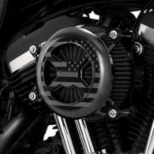 PartzBiz HD: 4400572-Vance & Hines 42339FG สีดำ VO2 America Billet Air Intake Cleaner Harley XL 91-22 | 42339FG