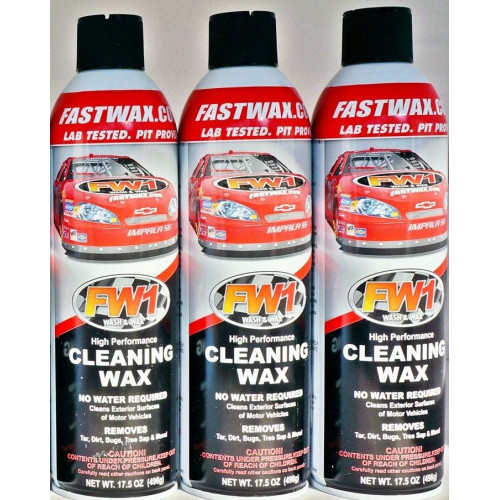 PartzBiz HD: 4400530-Waterless Wash & Wax Fastwax FW1 Spray Can Removes Cleans Tar Dirt Bugs 3 Pack - FW1