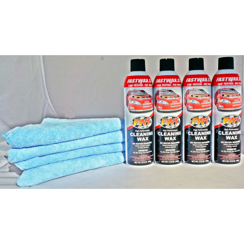 PartzBiz HD: 4400533-Waterless Wash & Wax Fastwax สเปรย์ FW1 สามารถขจัดคราบสกปรกจากน้ำมันดิน 4 แพ็ค - FW1