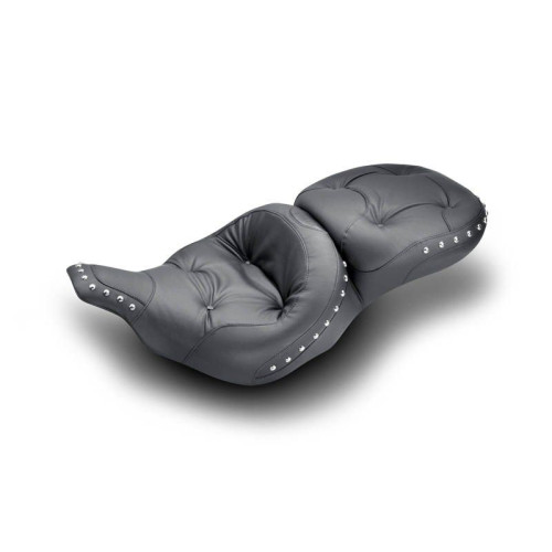 PartzBiz HD: 4400543-หมุดโครเมียมสไตล์ Mustang Regal One Piece Ultra Touring Seat 97-07 FLHT FLTR | 75570